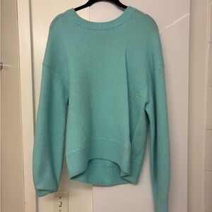 & Other Stories Light Blue/Aqua Crew Neck Sweater